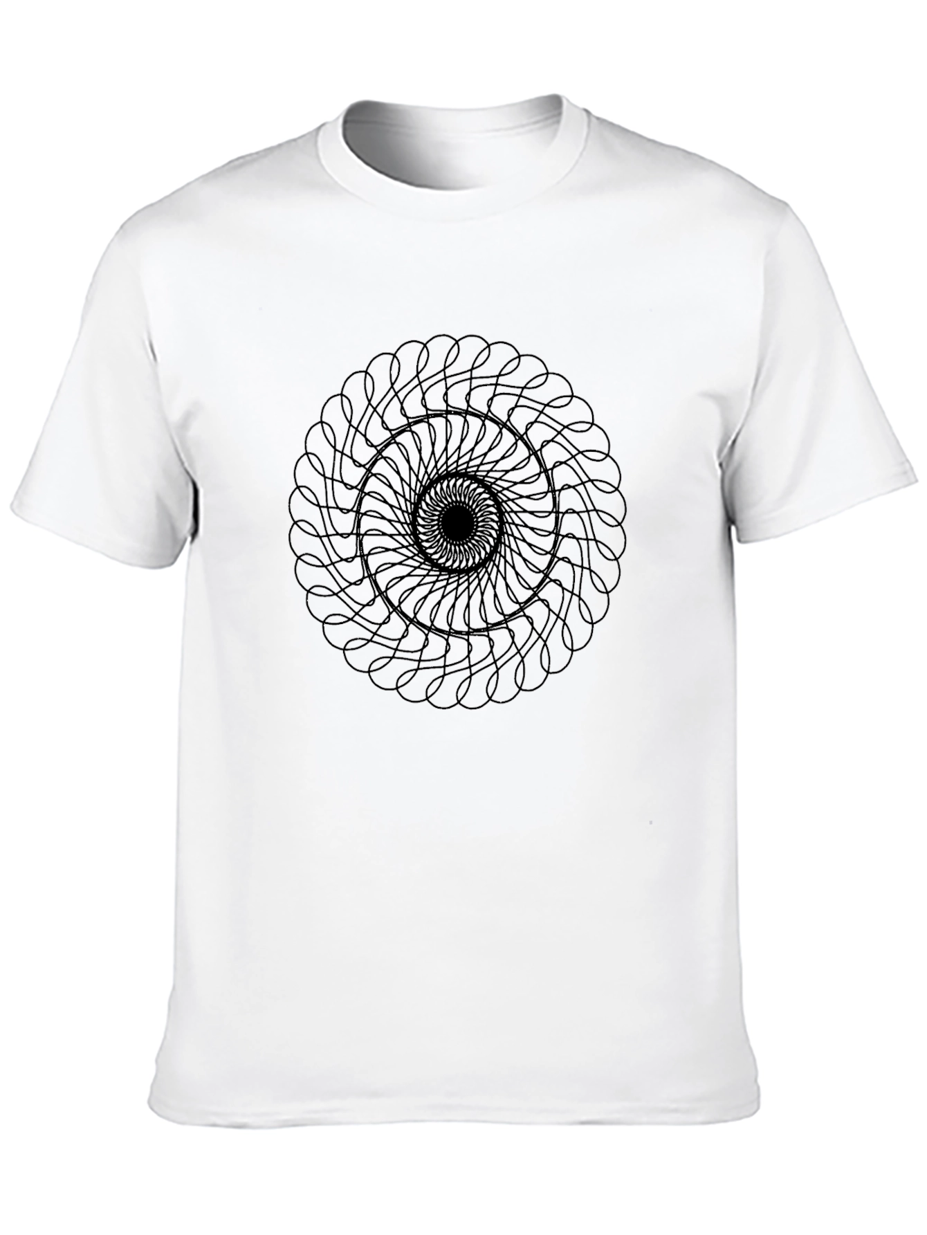 Black T-Shirt with Abstract Circle Design