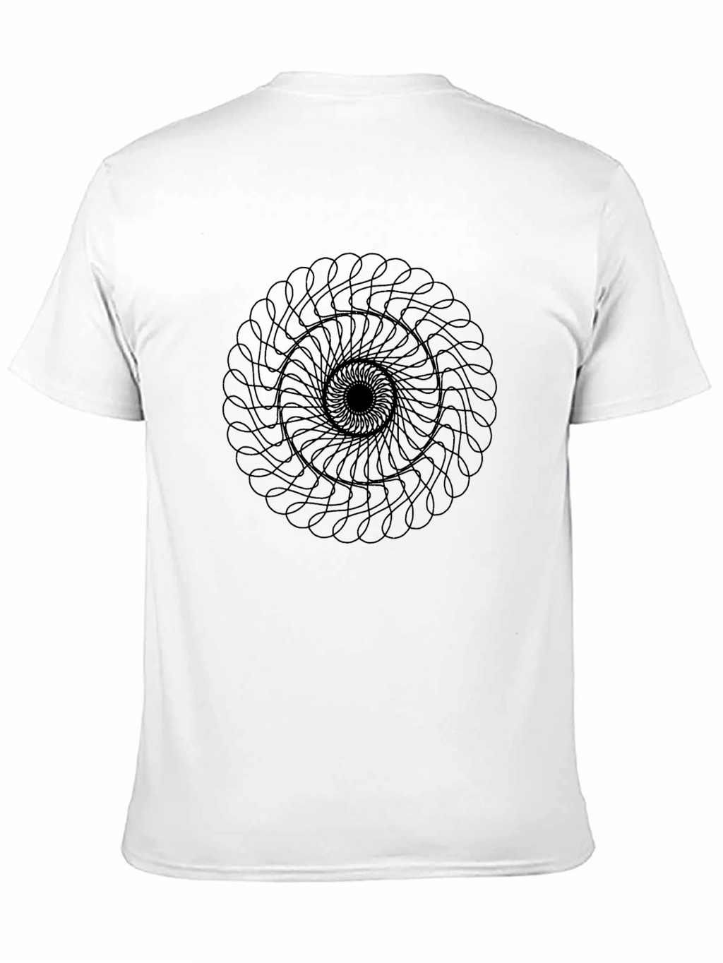 Black T-Shirt with Abstract Circle Design