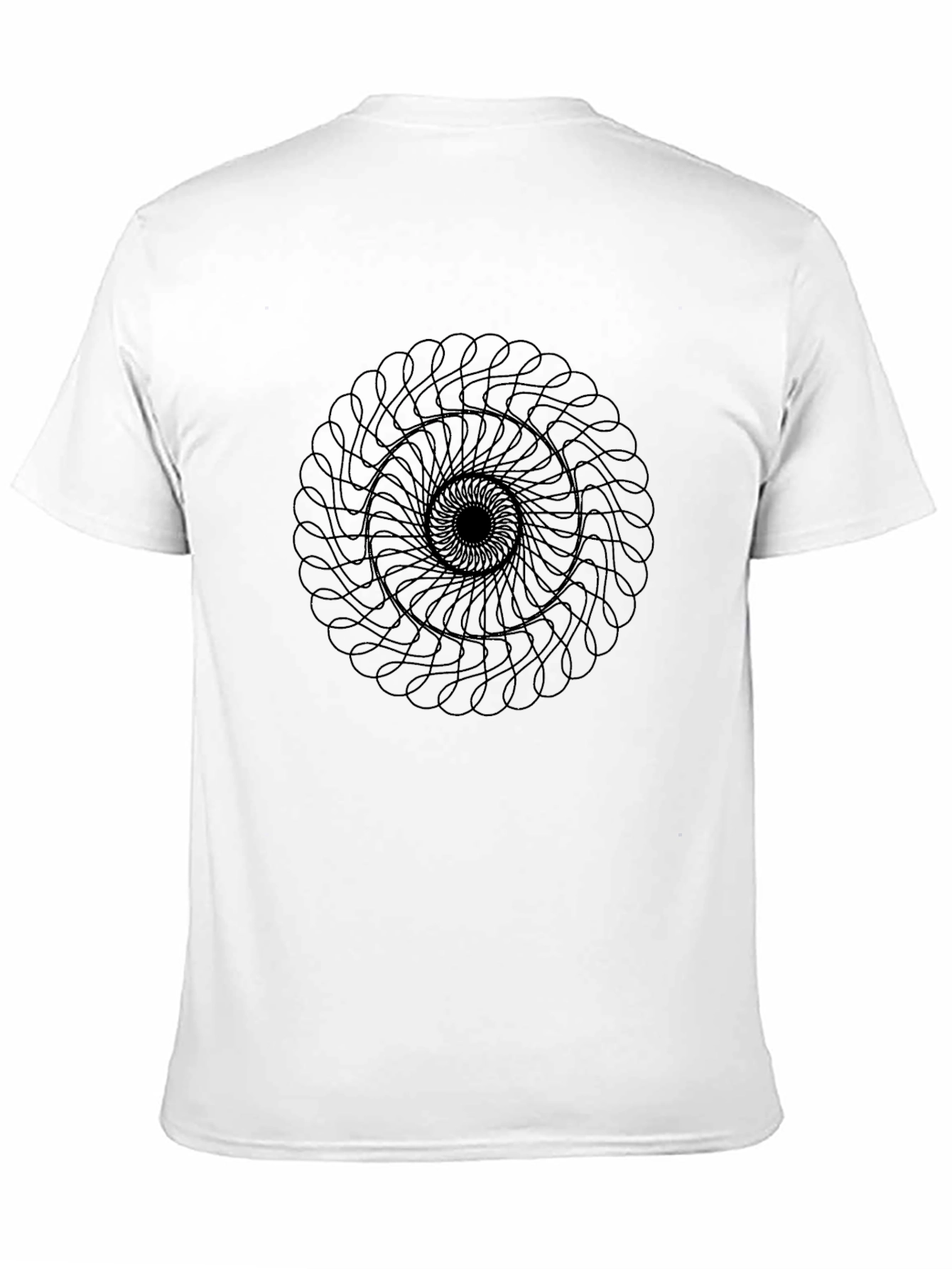 Black T-Shirt with Abstract Circle Design
