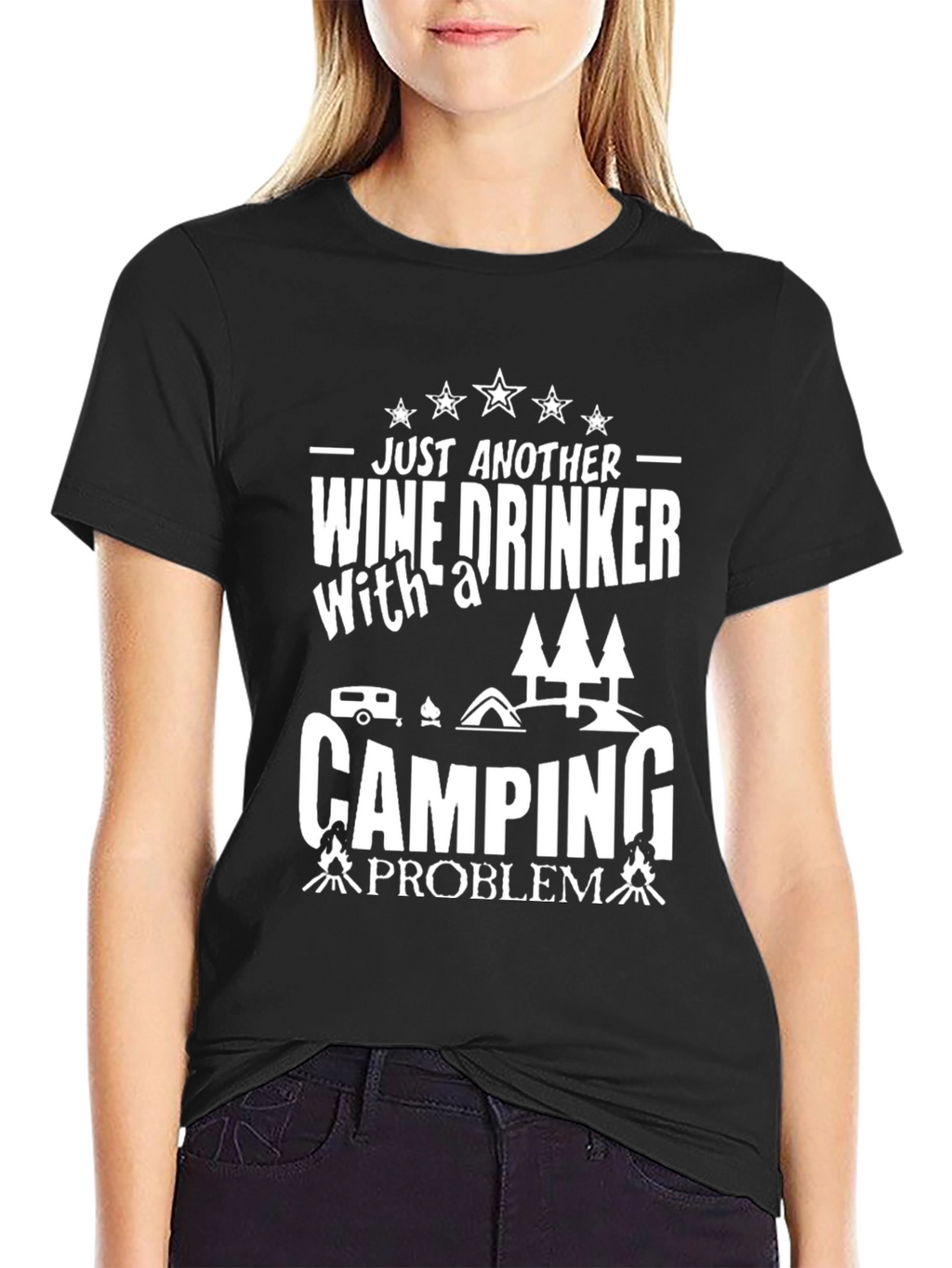 Wine Drinker Camping Problem T-Shirt
