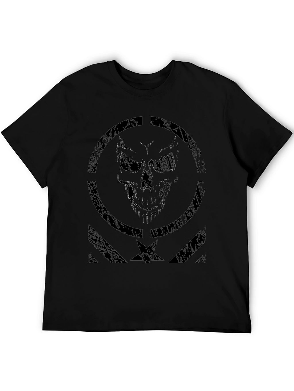 Skull Star Graphic Tee - Mens Black T-Shirt