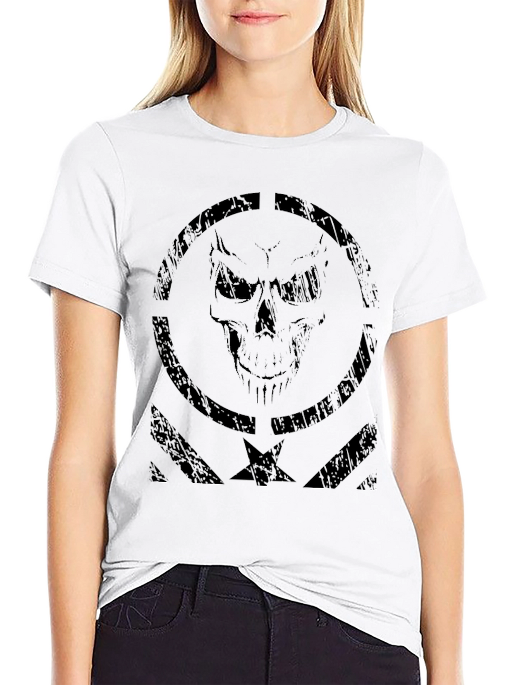 Skull Star Graphic Tee - Mens Black T-Shirt