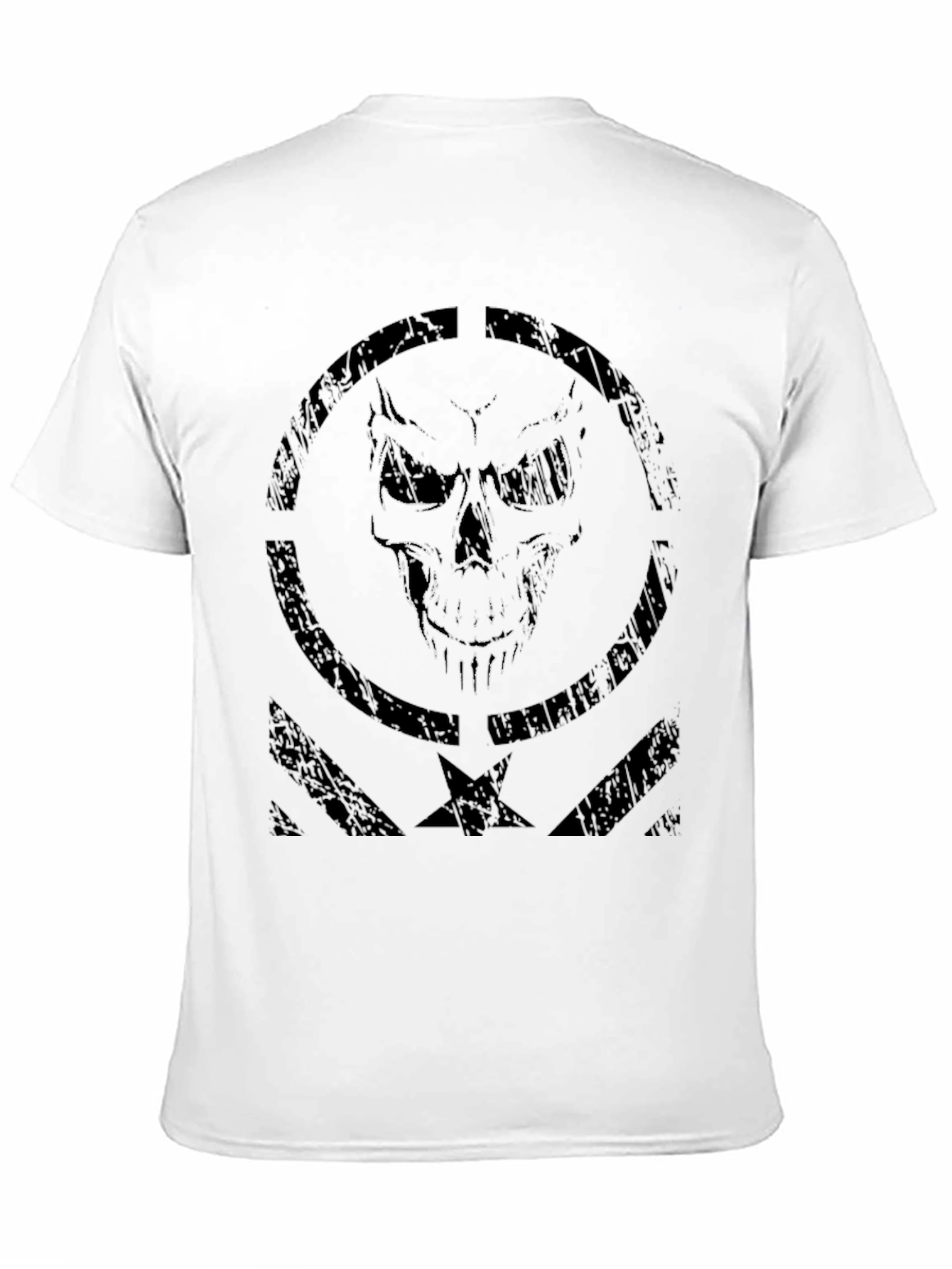 Skull Star Graphic Tee - Mens Black T-Shirt