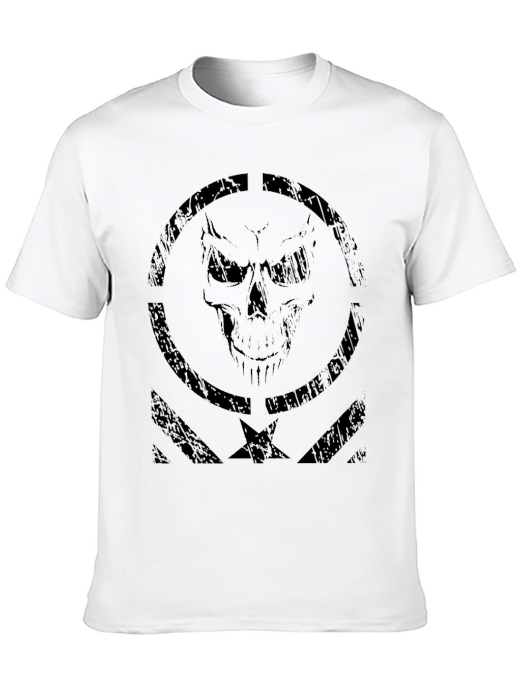 Skull Star Graphic Tee - Mens Black T-Shirt