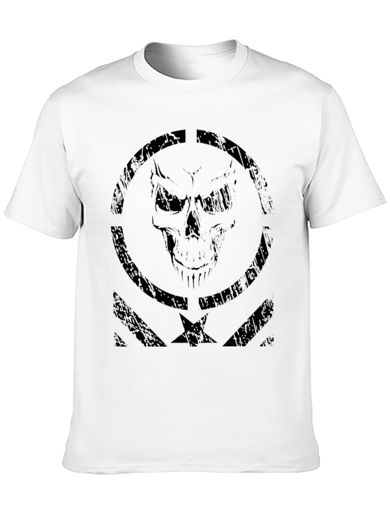 Skull Star Graphic Tee - Mens Black T-Shirt