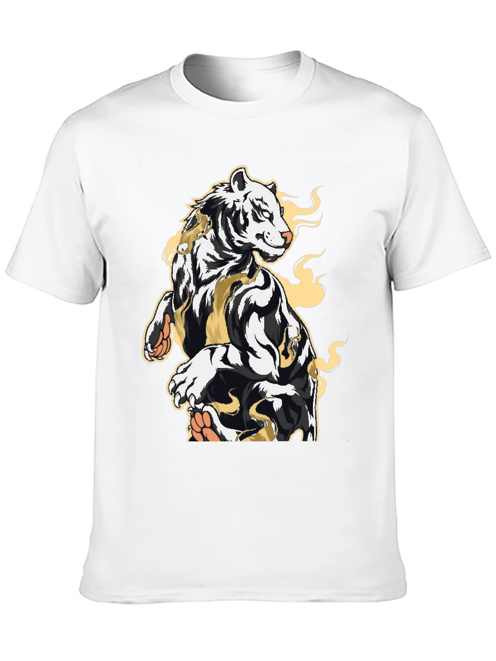 Tiger Graphic Black T-Shirt - Bold Streetwear Style