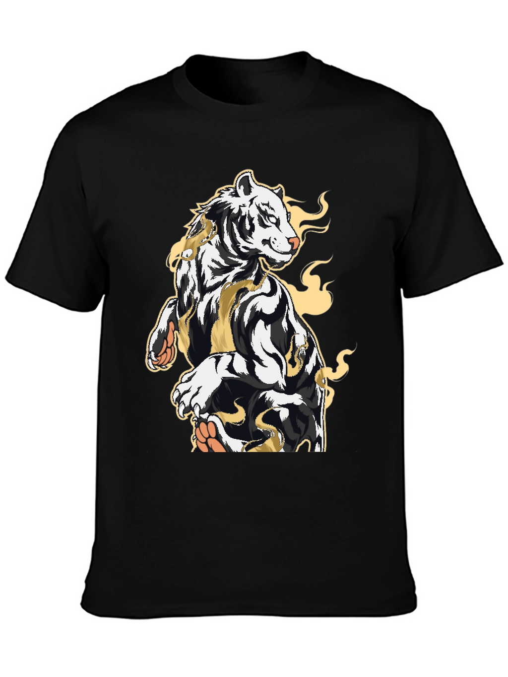 Tiger Graphic Black T-Shirt - Bold Streetwear Style