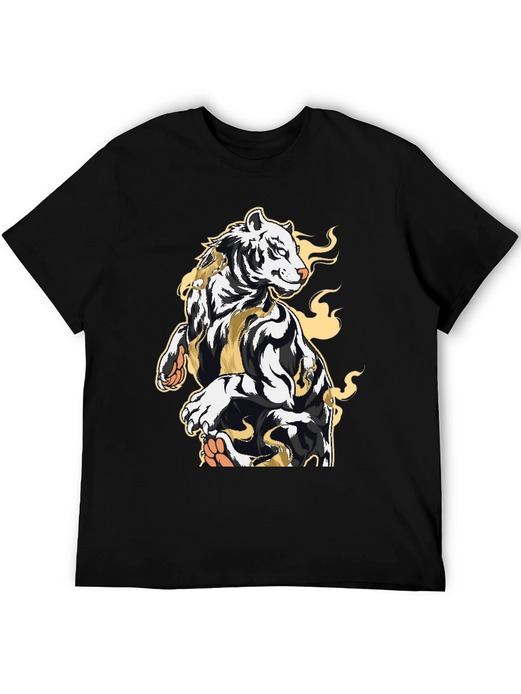Tiger Graphic Black T-Shirt - Bold Streetwear Style