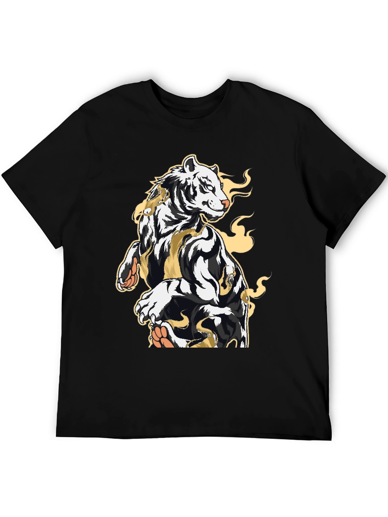 Tiger Graphic Black T-Shirt - Bold Streetwear Style