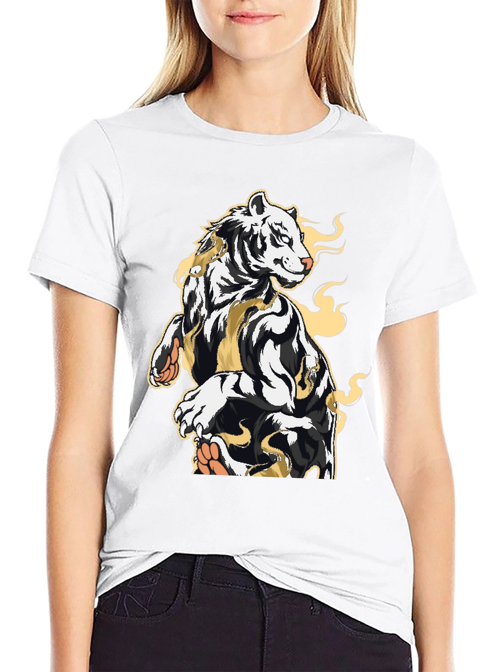 Tiger Graphic Black T-Shirt - Bold Streetwear Style