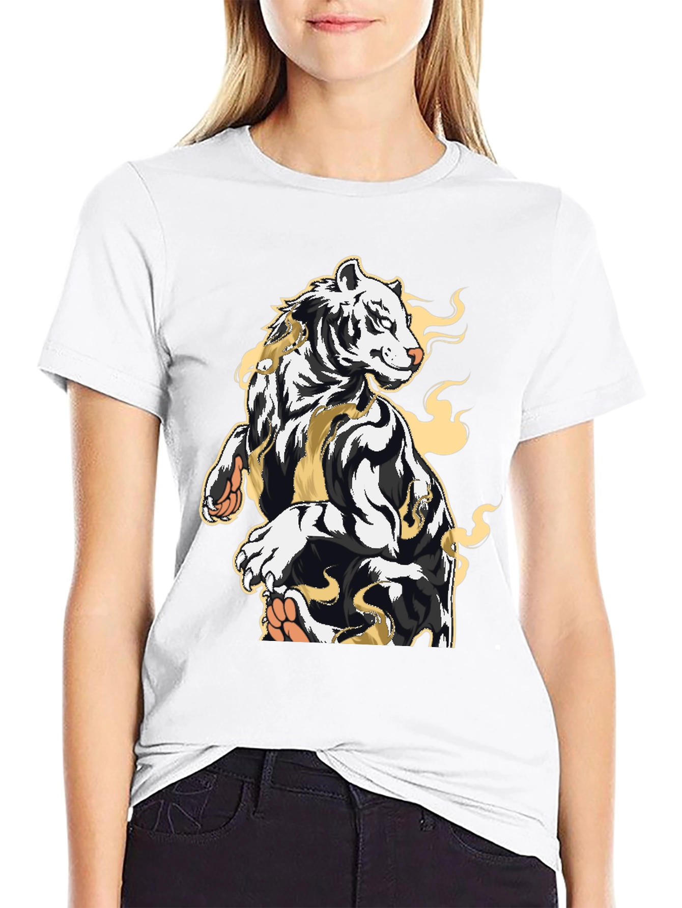 Tiger Graphic Black T-Shirt - Bold Streetwear Style
