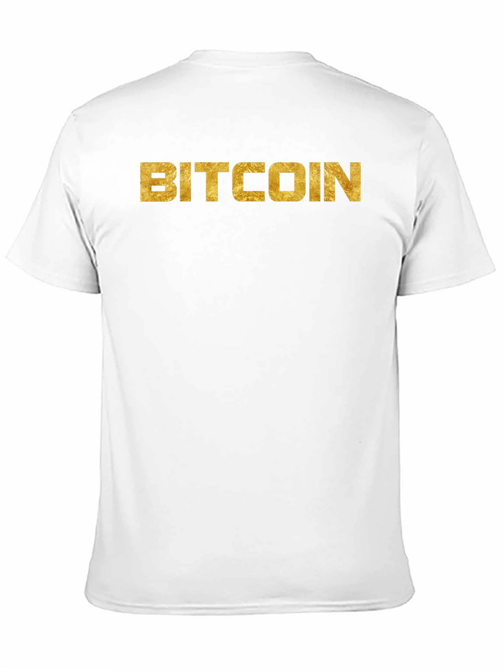 Bitcoin Gold Lettering Black T-Shirt