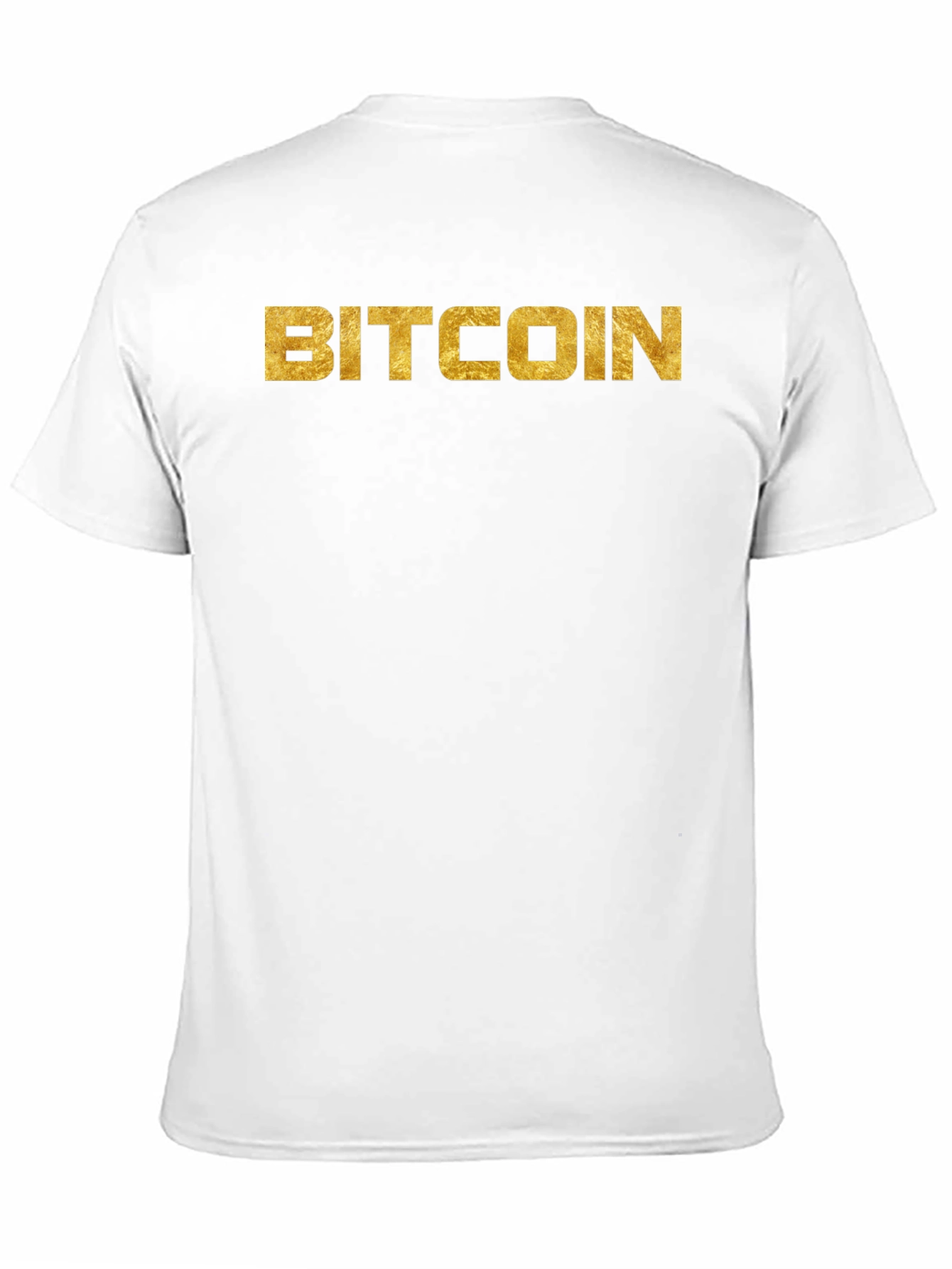 Bitcoin Gold Lettering Black T-Shirt