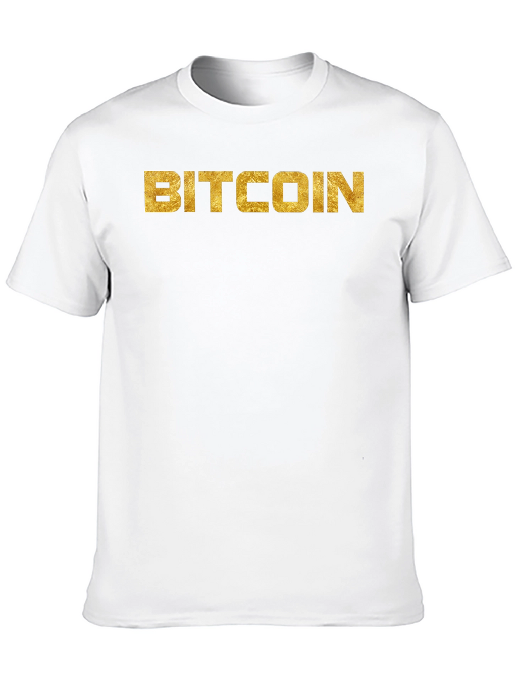 Bitcoin Gold Lettering Black T-Shirt