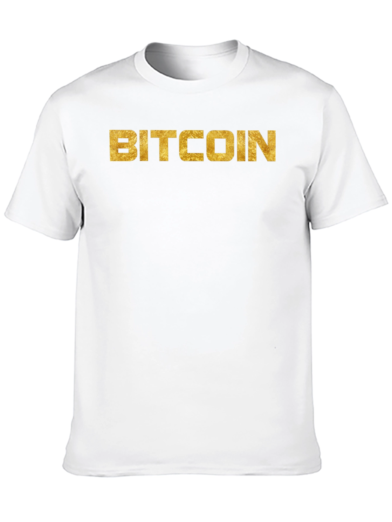 Bitcoin Gold Lettering Black T-Shirt
