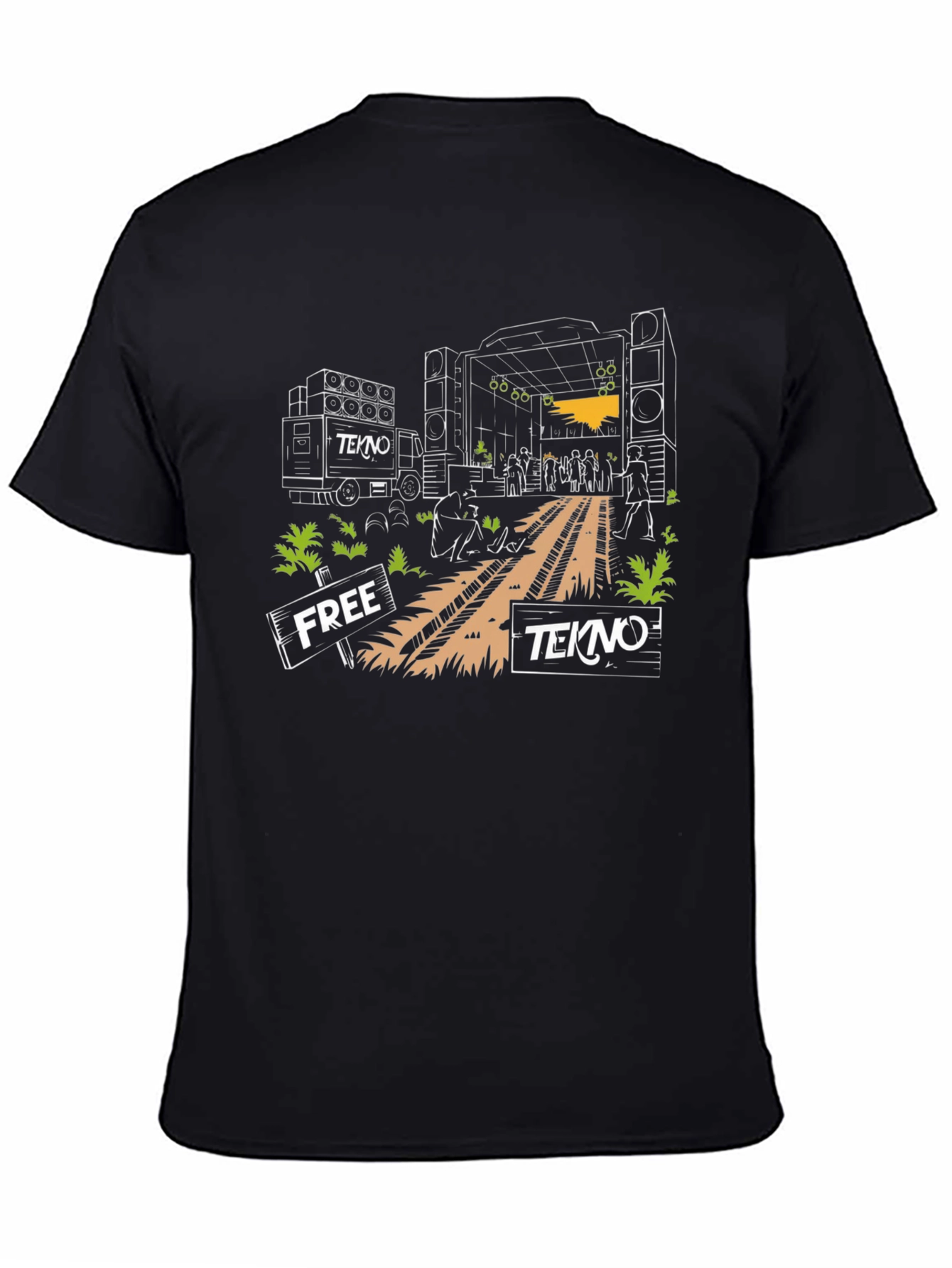 Free Tekno Rave T-Shirt - Music Festival Apparel