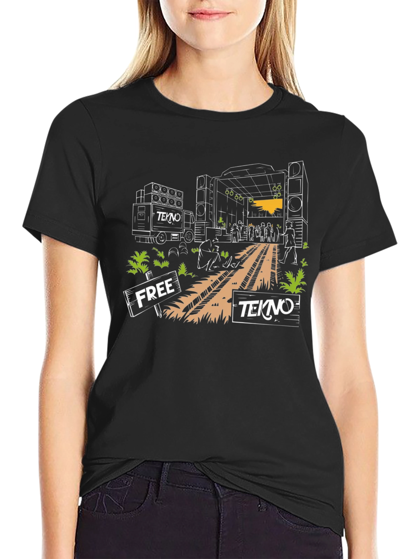 Free Tekno Rave T-Shirt - Music Festival Apparel