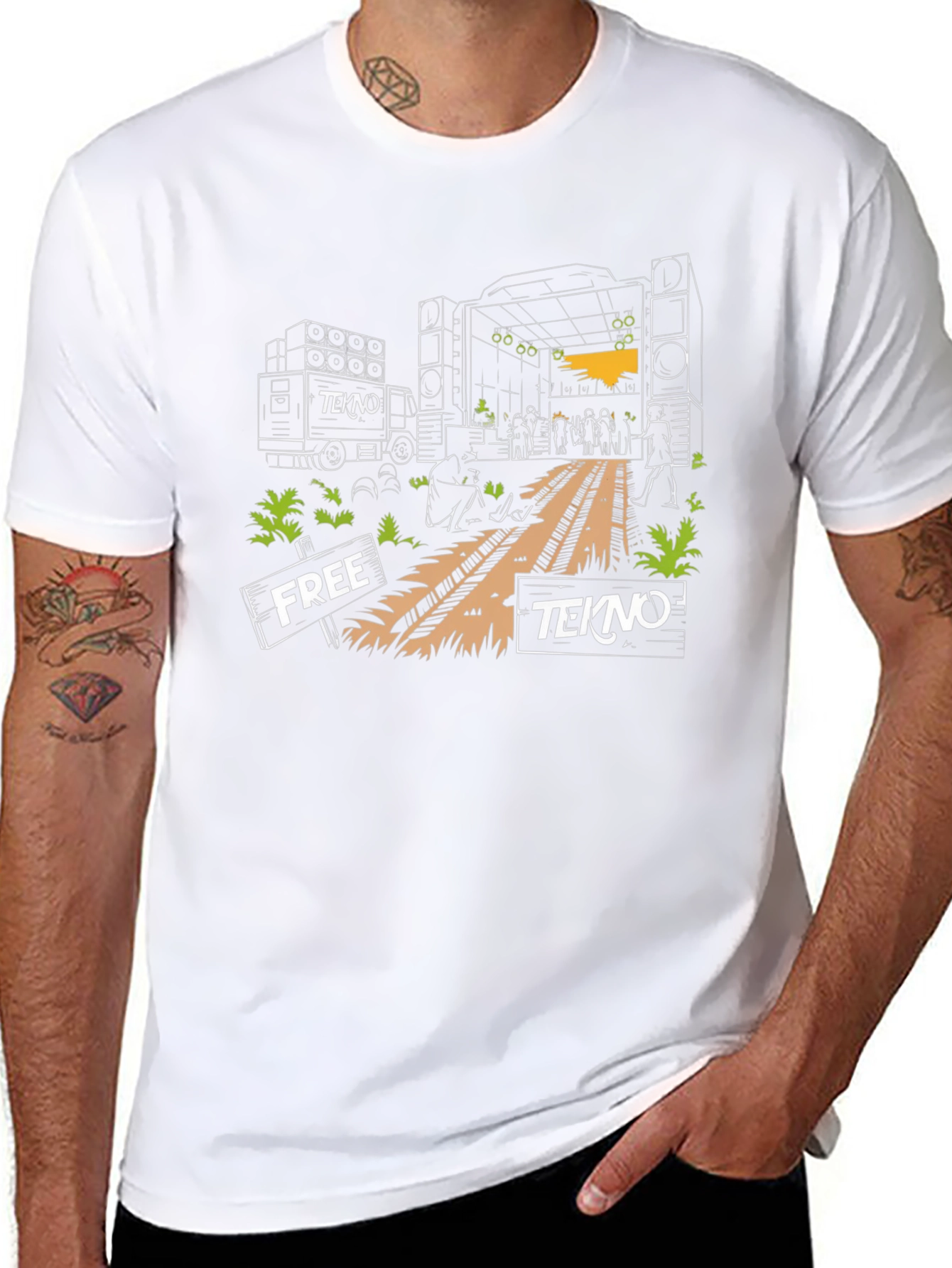 Free Tekno Rave T-Shirt - Music Festival Apparel