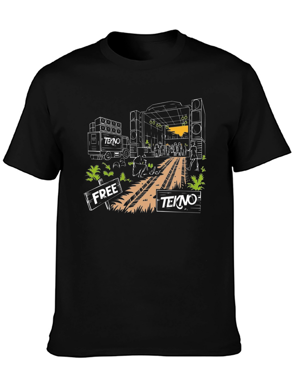 Free Tekno Rave T-Shirt - Music Festival Apparel