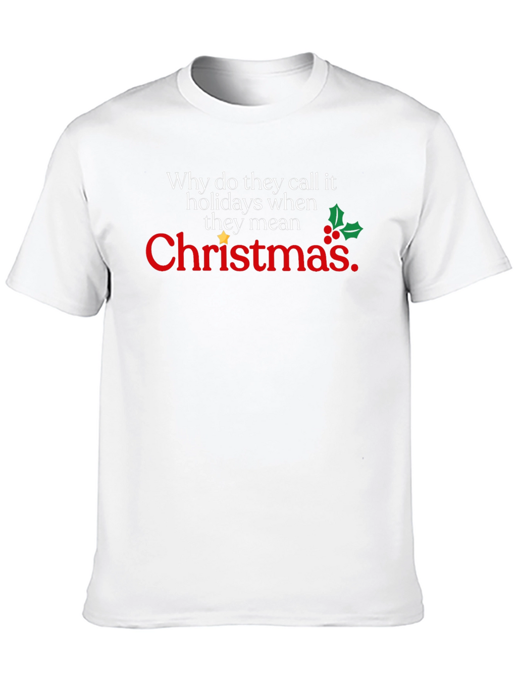 Funny Christmas Holiday T-Shirt - Why Call it Holidays?