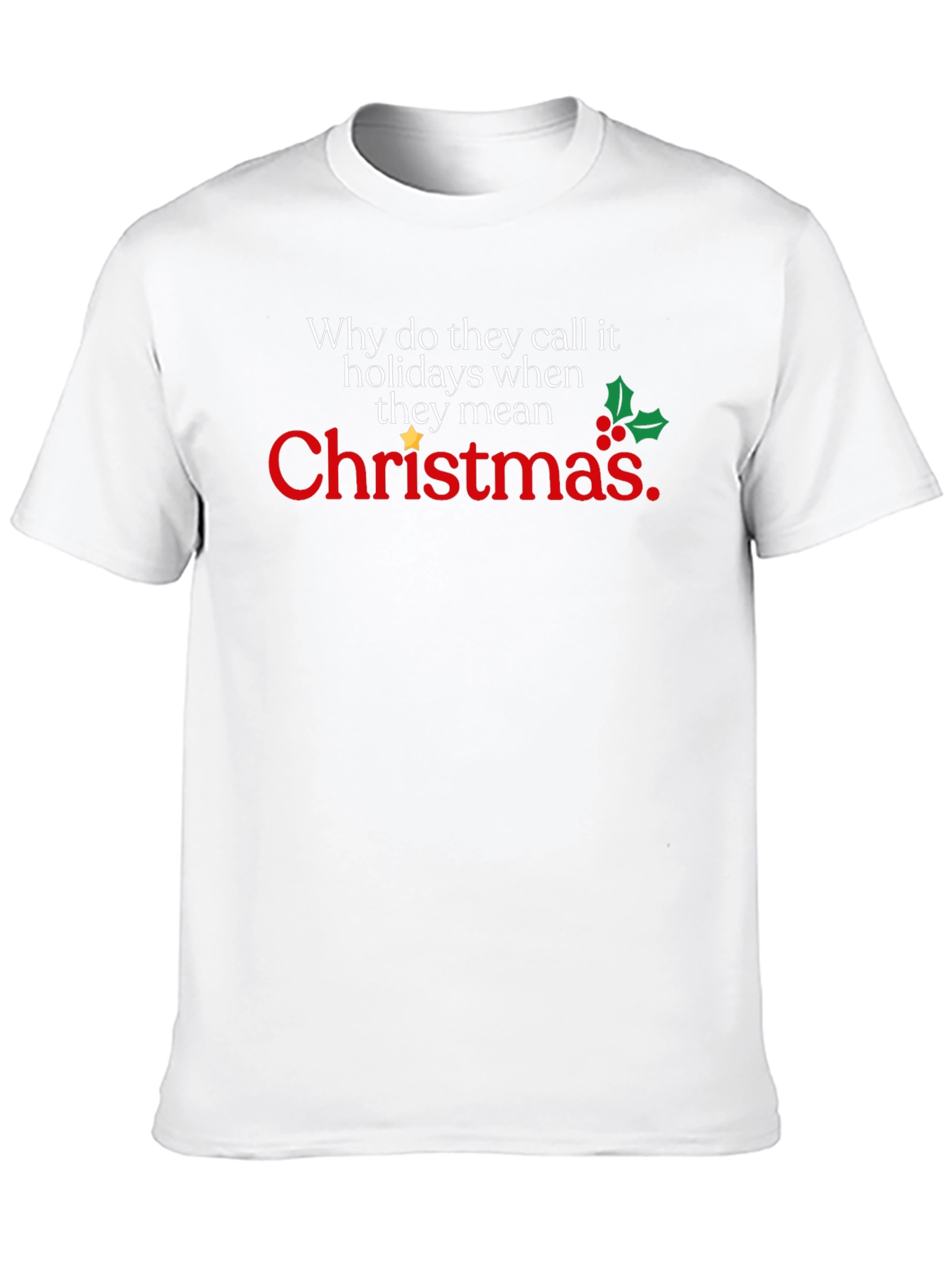 Funny Christmas Holiday T-Shirt - Why Call it Holidays?