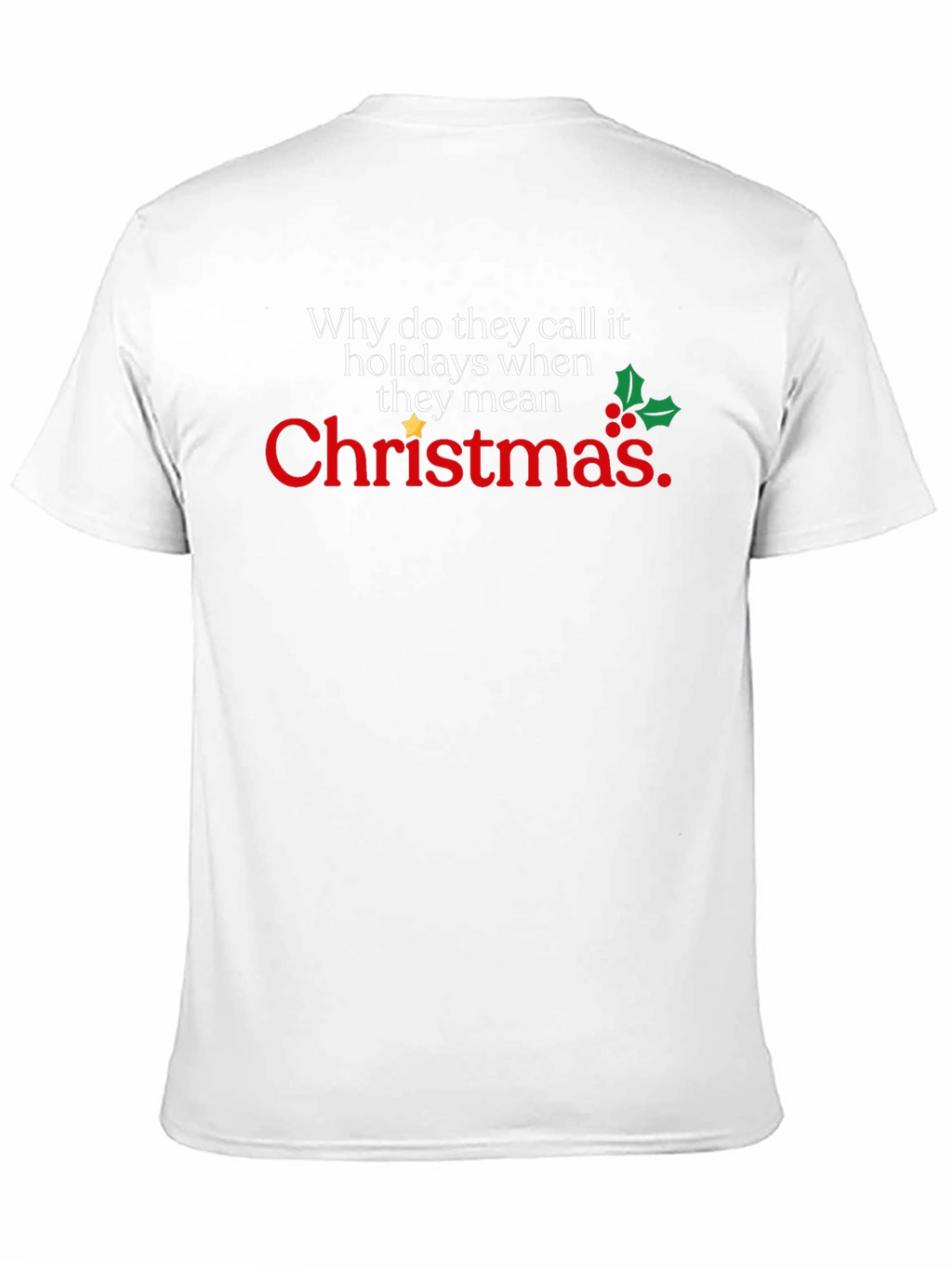 Funny Christmas Holiday T-Shirt - Why Call it Holidays?