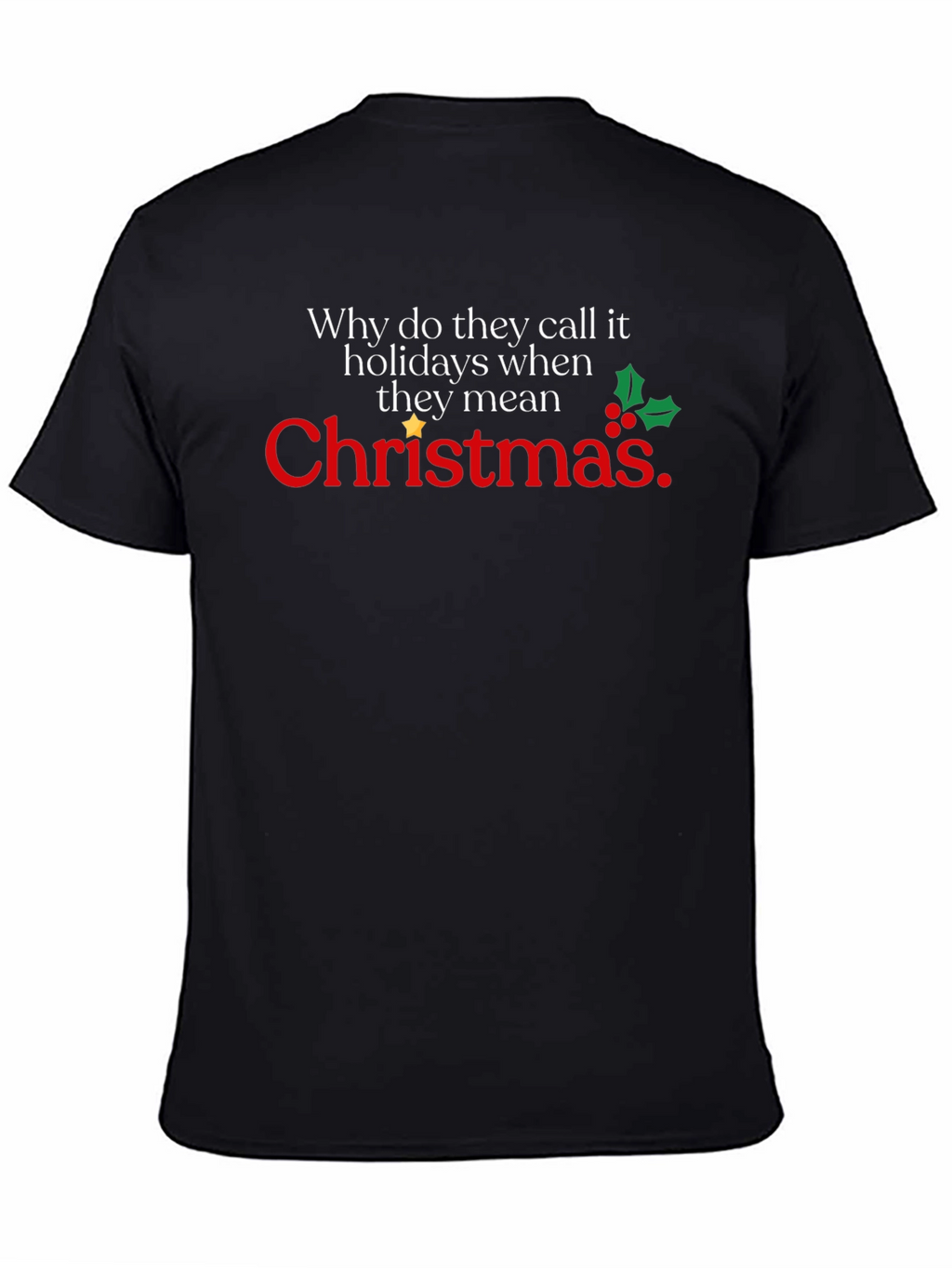 Funny Christmas Holiday T-Shirt - Why Call it Holidays?
