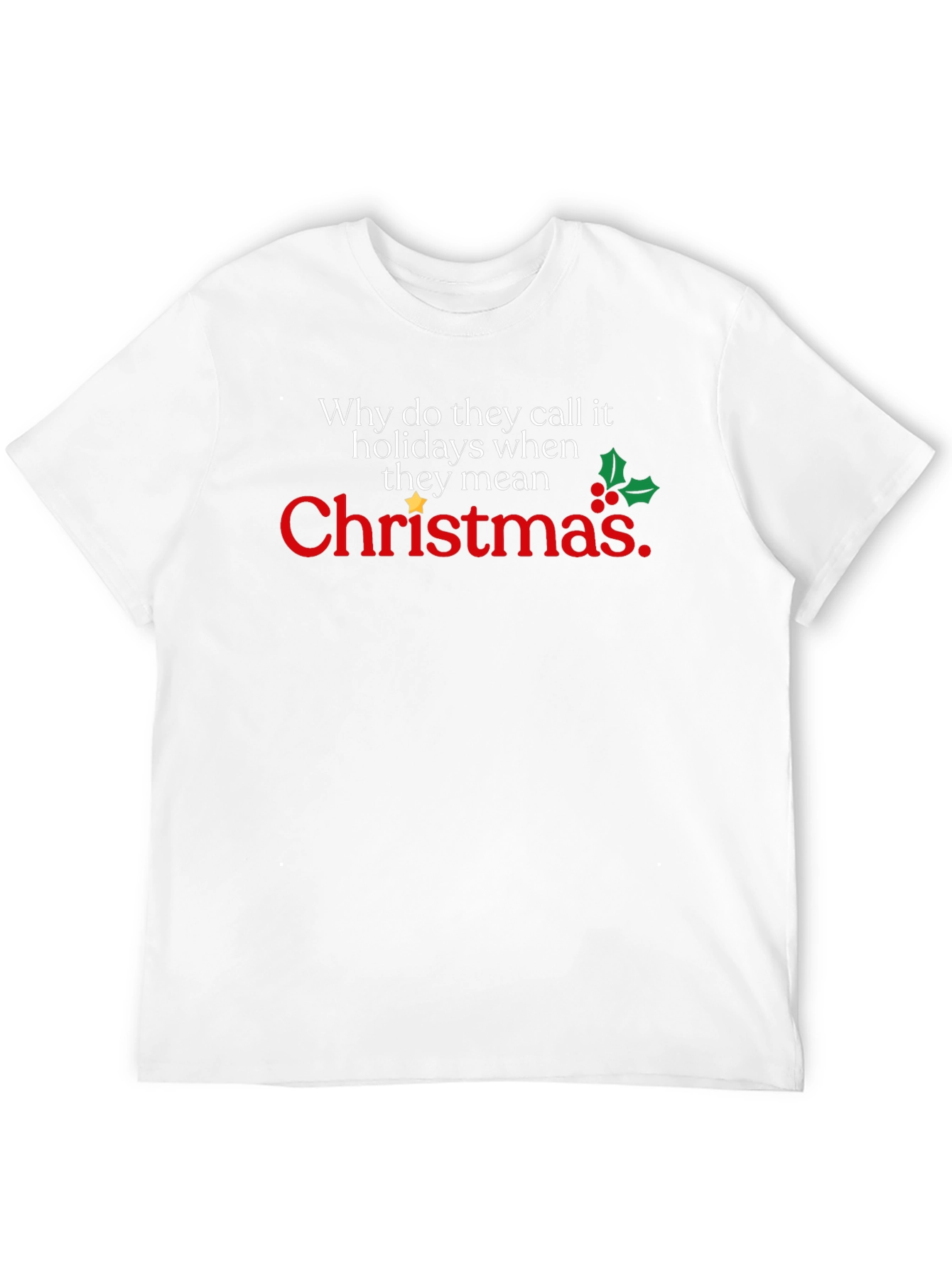 Funny Christmas Holiday T-Shirt - Why Call it Holidays?