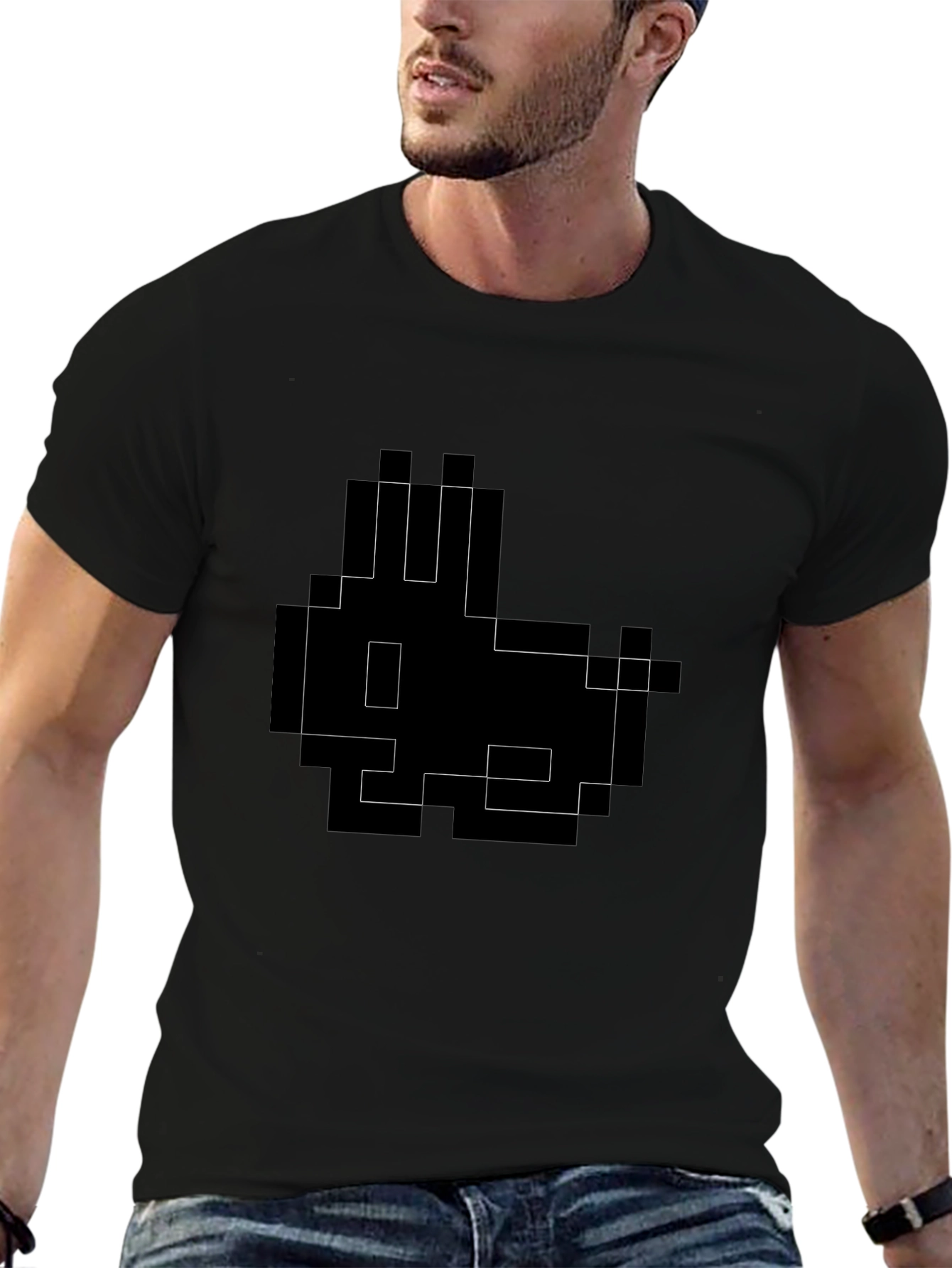 Pixel Rabbit Graphic Tee - Gamer Style