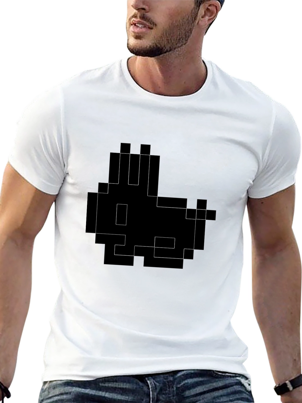 Pixel Rabbit Graphic Tee - Gamer Style