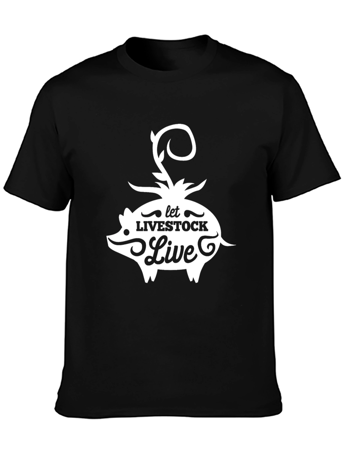 Let Livestock Live Pig Graphic T-Shirt