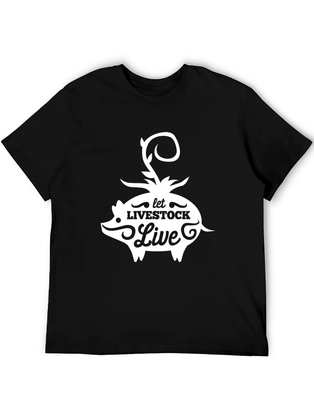 Let Livestock Live Pig Graphic T-Shirt