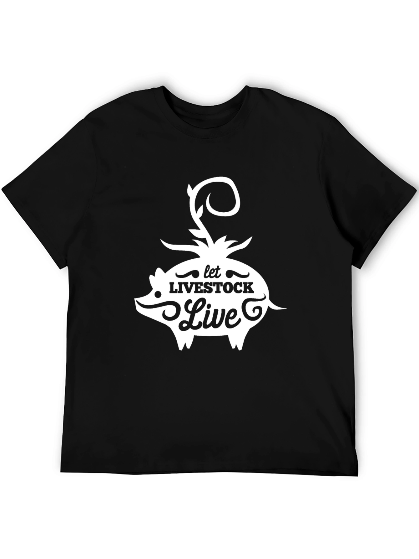 Let Livestock Live Pig Graphic T-Shirt