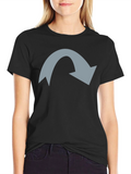Mens Black T-Shirt with Grey Arrow Graphic