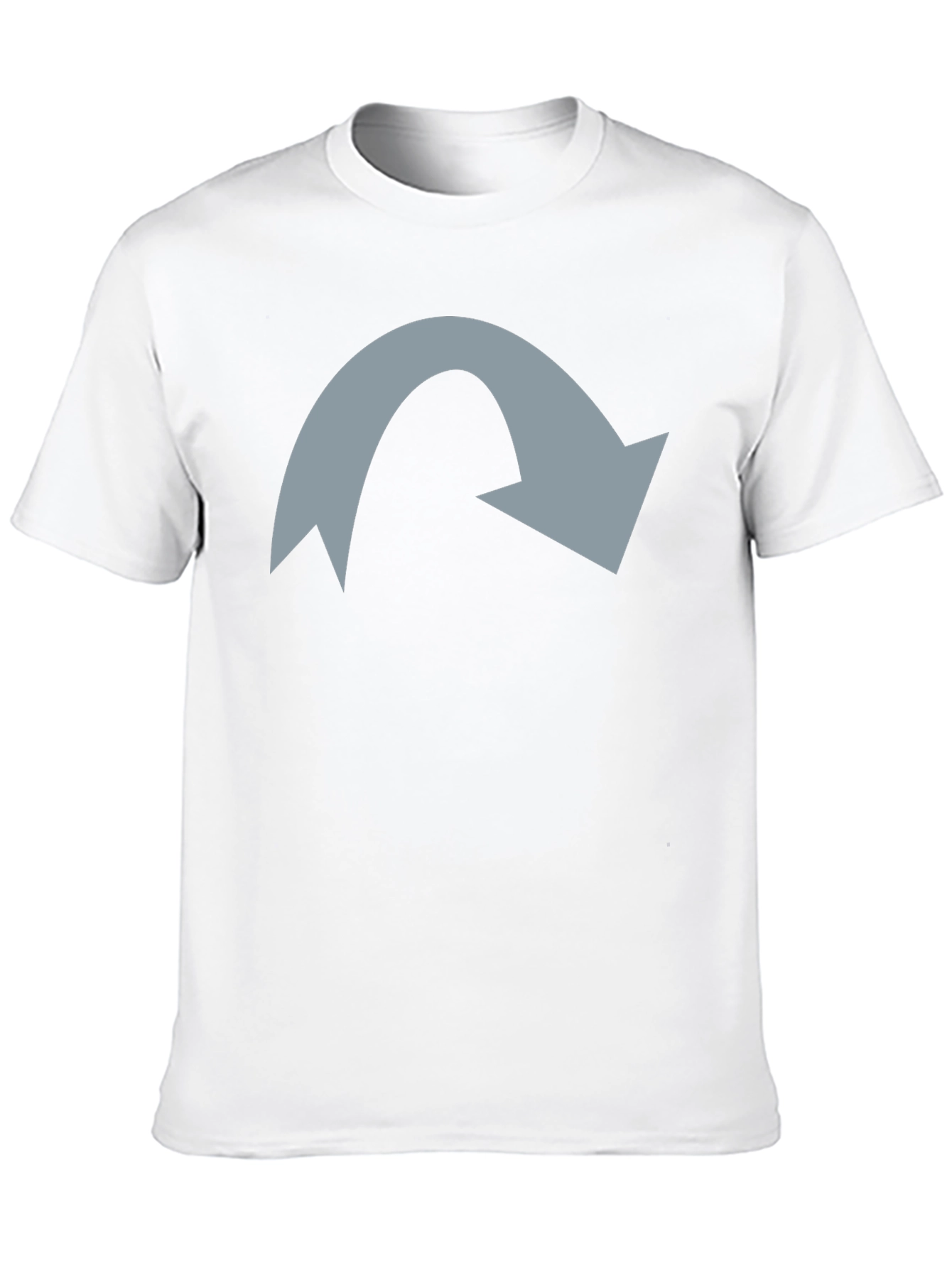 Mens Black T-Shirt with Grey Arrow Graphic
