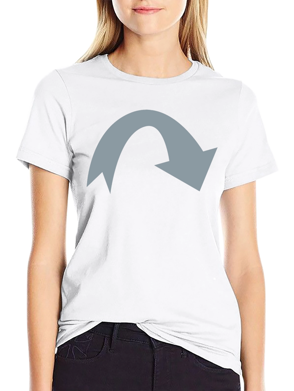 Mens Black T-Shirt with Grey Arrow Graphic