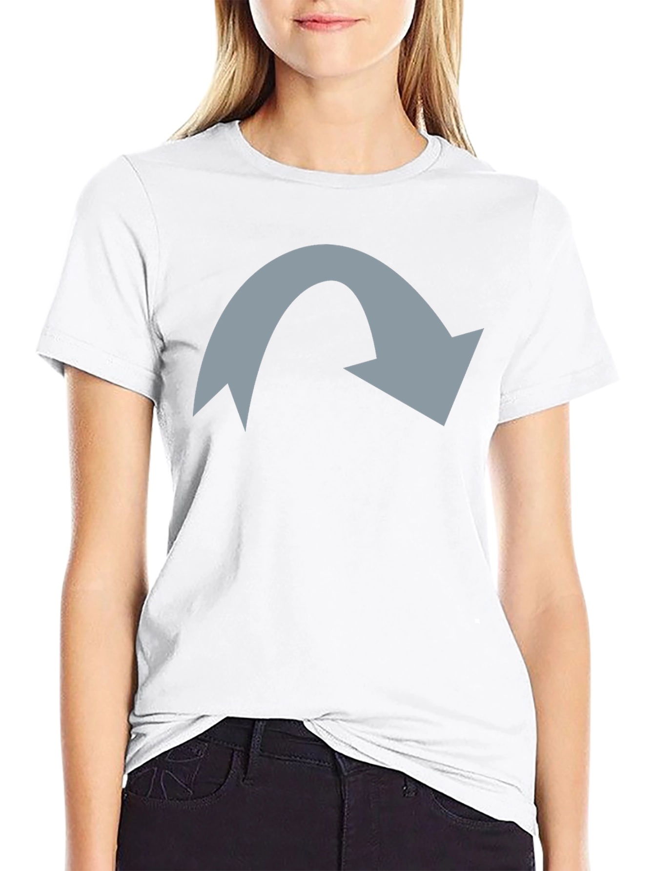 Mens Black T-Shirt with Grey Arrow Graphic