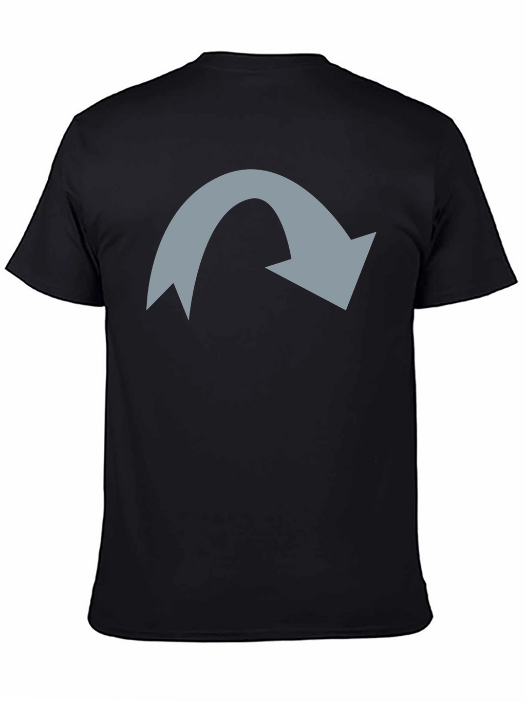 Mens Black T-Shirt with Grey Arrow Graphic