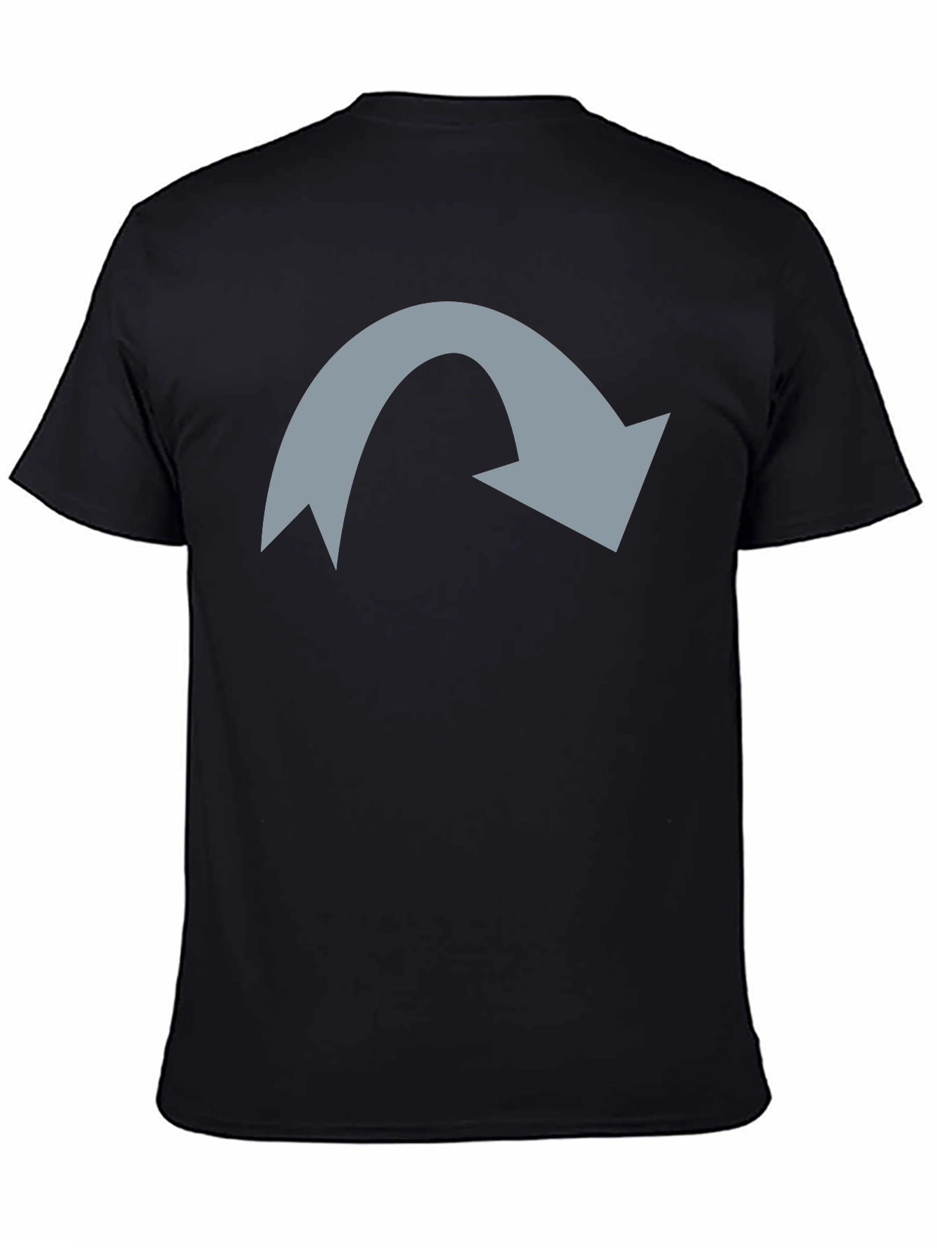 Mens Black T-Shirt with Grey Arrow Graphic