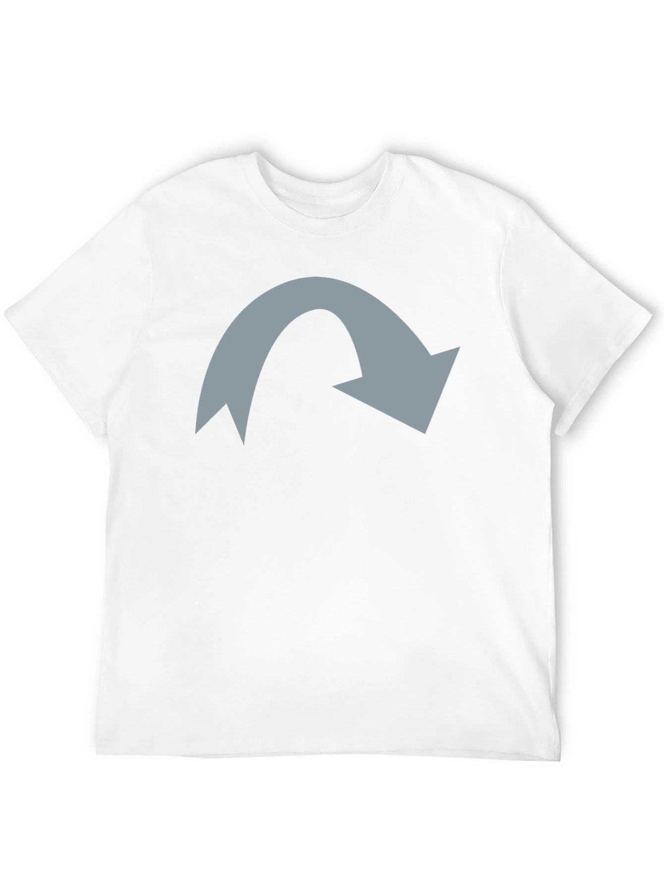 Mens Black T-Shirt with Grey Arrow Graphic