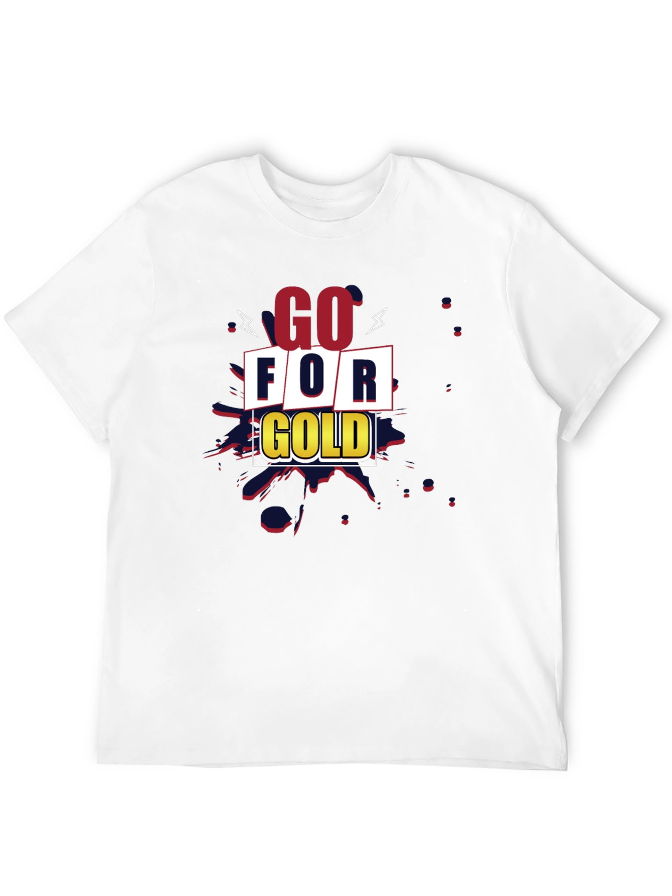 Go For Gold Graphic Tee - Black Short Sleeve