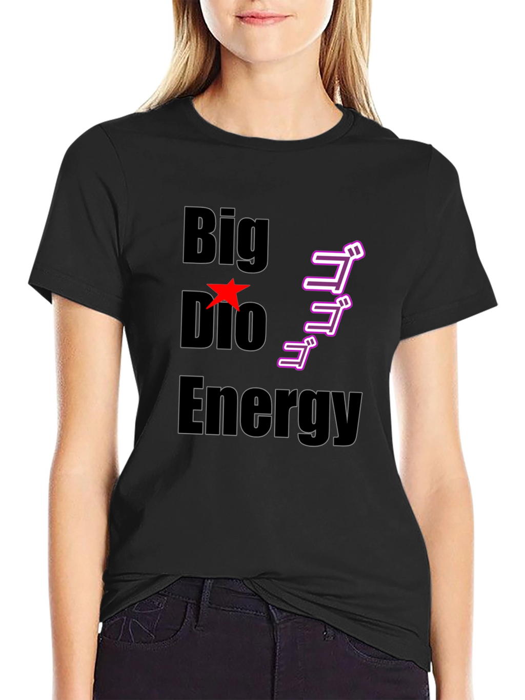 Big Dio Energy Black T-Shirt - Anime Inspired