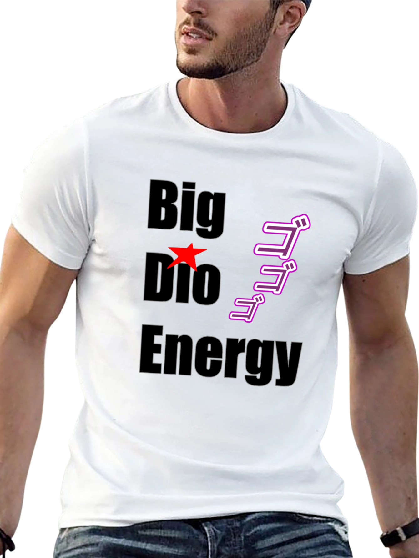 Big Dio Energy Black T-Shirt - Anime Inspired