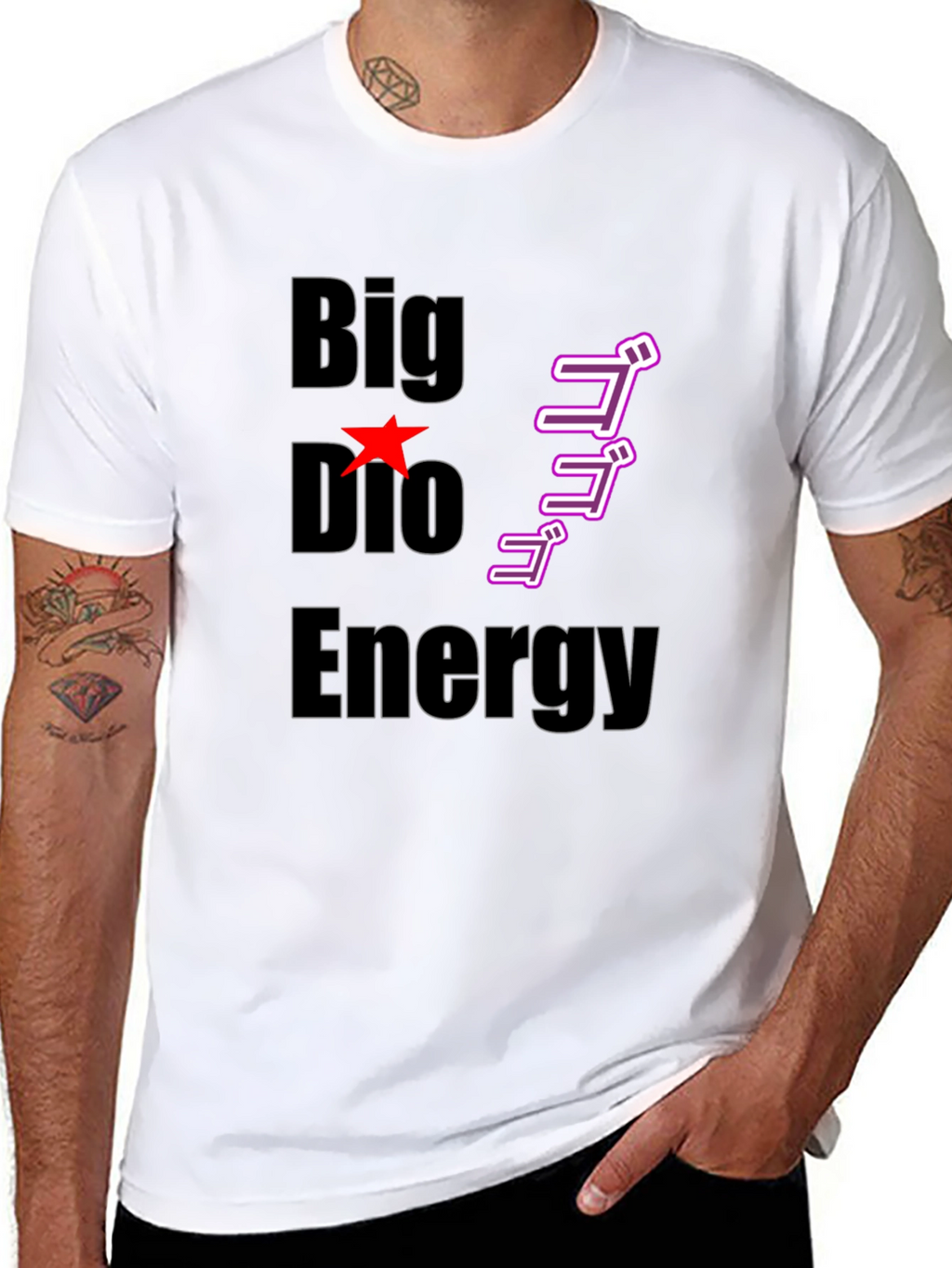 Big Dio Energy Black T-Shirt - Anime Inspired