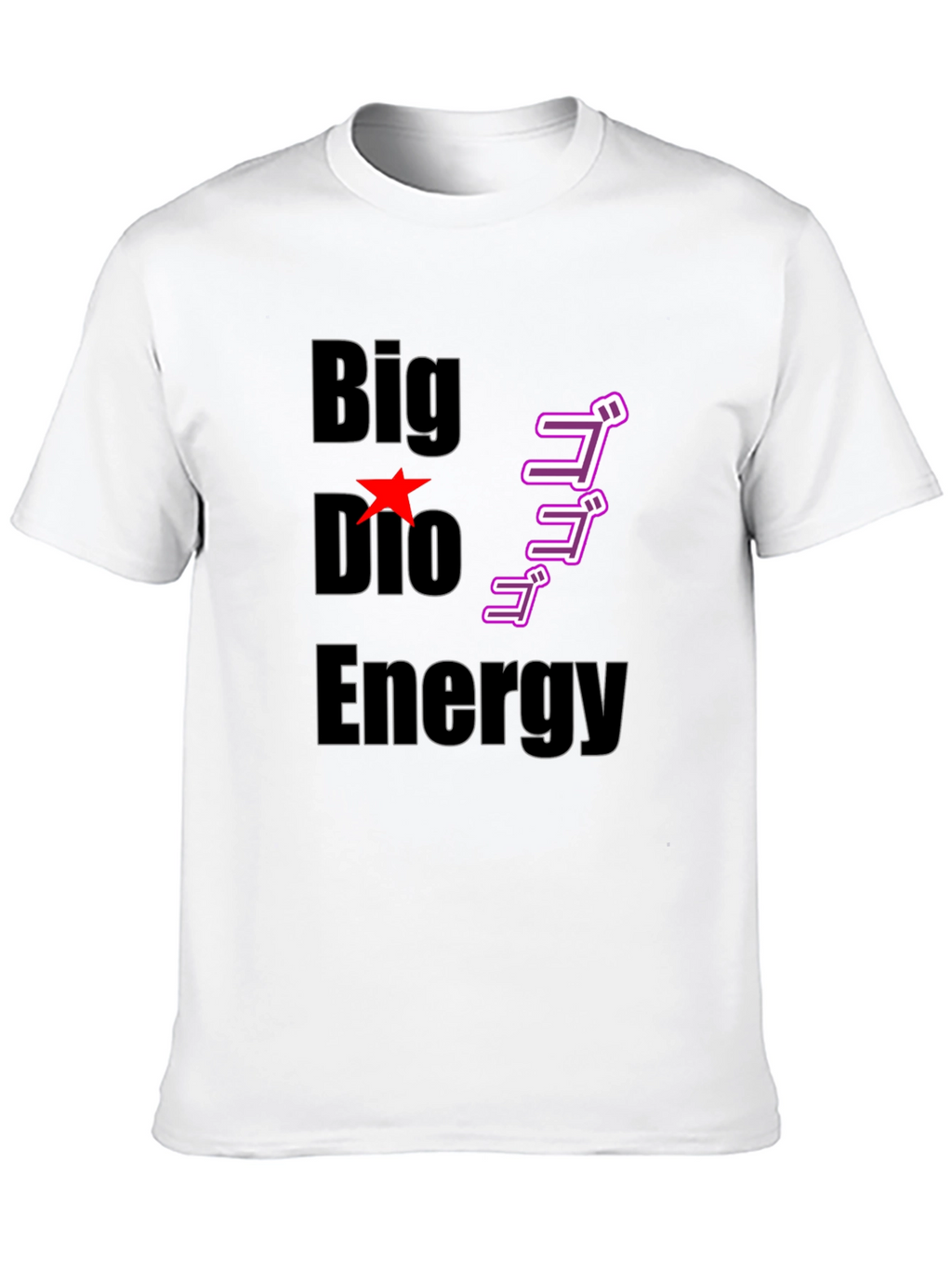 Big Dio Energy Black T-Shirt - Anime Inspired