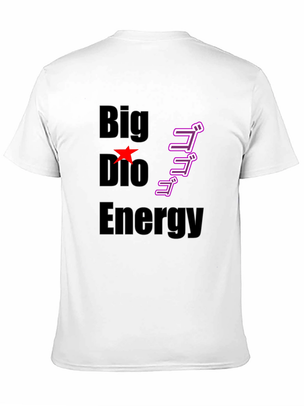 Big Dio Energy Black T-Shirt - Anime Inspired