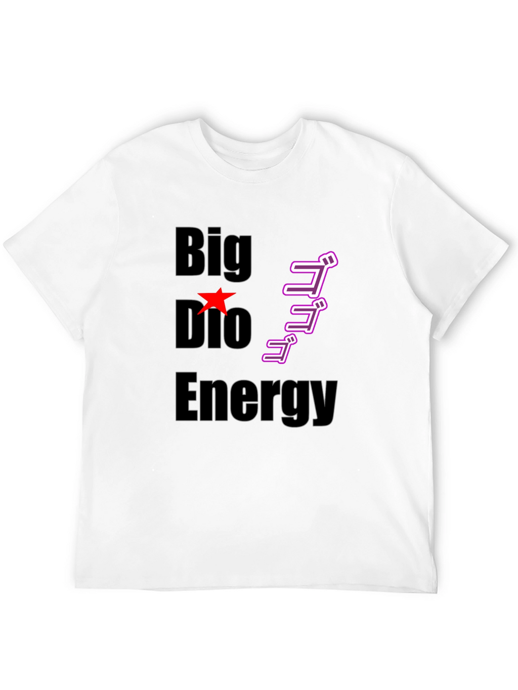 Big Dio Energy Black T-Shirt - Anime Inspired