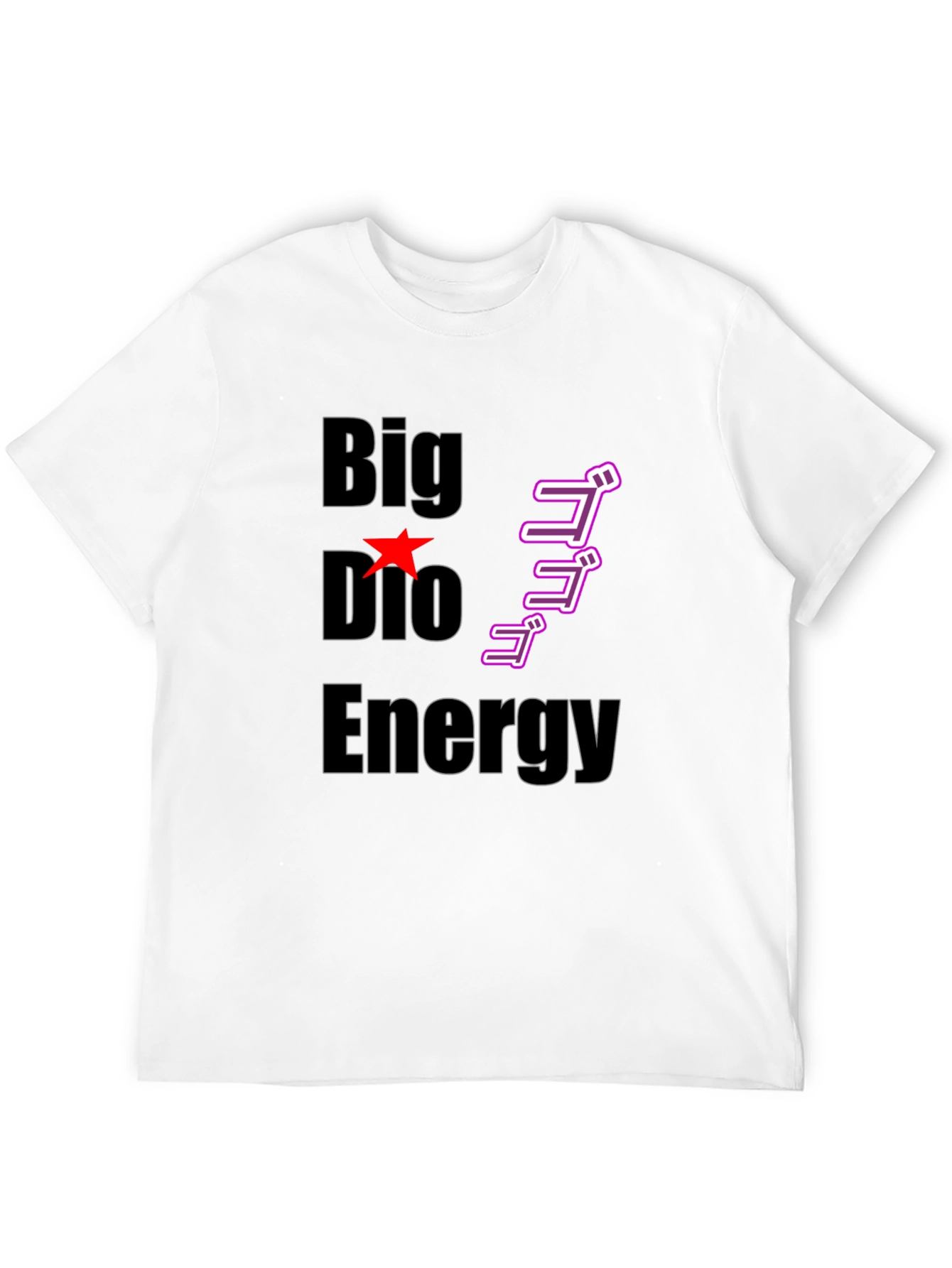 Big Dio Energy Black T-Shirt - Anime Inspired