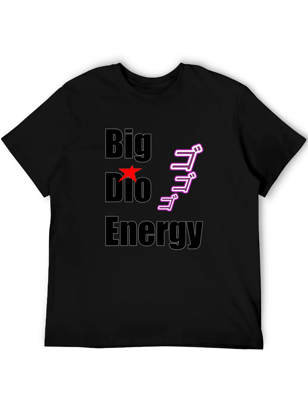 Big Dio Energy Black T-Shirt - Anime Inspired