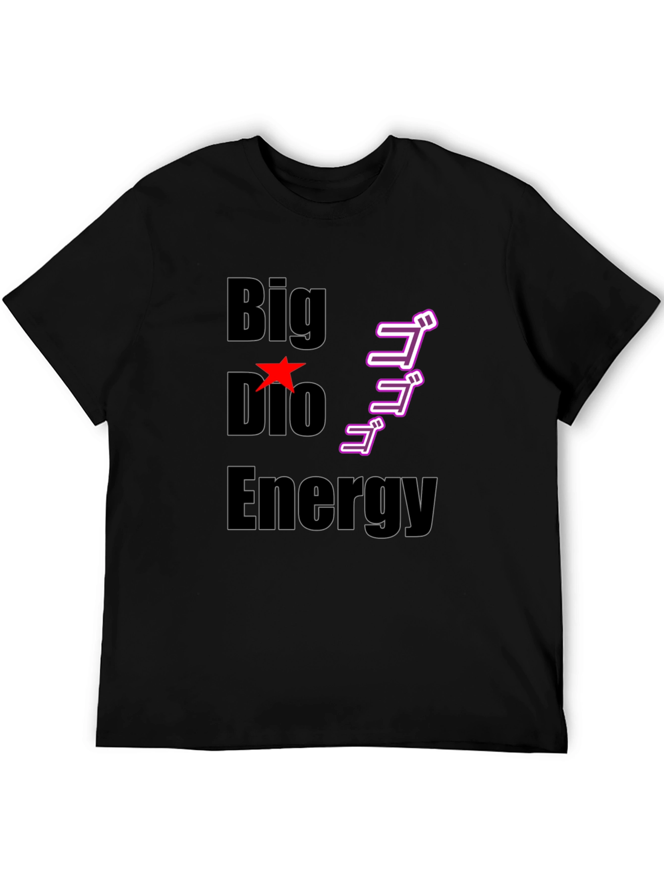 Big Dio Energy Black T-Shirt - Anime Inspired